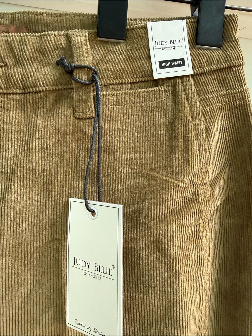 Judy Blue High Waist Olive Corduroy Retro Wide Leg Jeans Size 9/29 - Picture 12 of 16